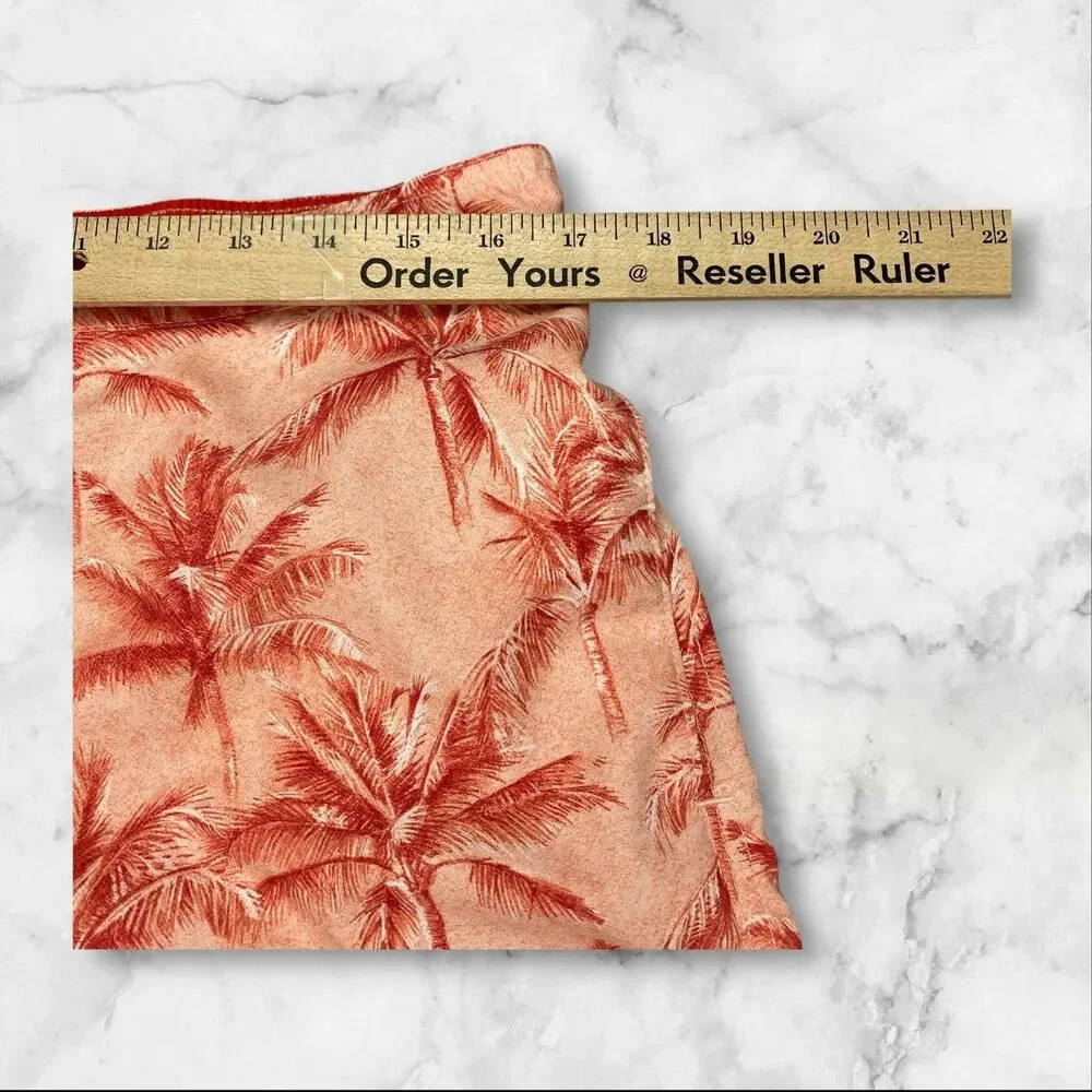 Tommy Bahama Swim Shorts‎ Mens Large  Palm Tree Lined Swimmer Beach Surfer